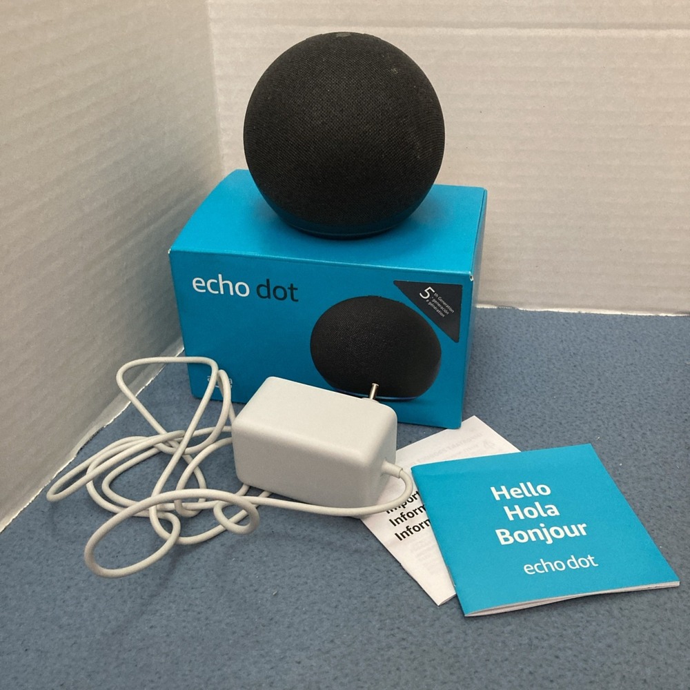 CIB Amazon Charcoal 5th Generation Echo Dot (C2N6L4) Smart Speaker with Alexa